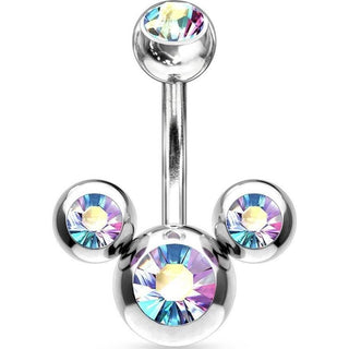 Bauchnabelpiercing 3 Zirkonia