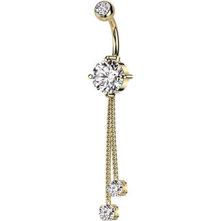 Bauchnabelpiercing Ketten beweglich Zirkonia