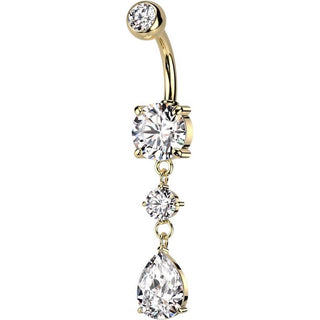 Bauchnabelpiercing Tropfen beweglich Zirkonia