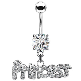 Bauchnabelpiercing PRINCESS beweglich Zirkonia