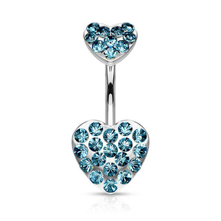 Bauchnabelpiercing Herz Zirkonia Silber