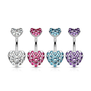 Bauchnabelpiercing Herz Zirkonia Silber