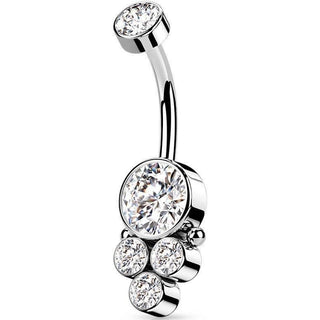 Bauchnabelpiercing 5 Zirkonia Innengewinde