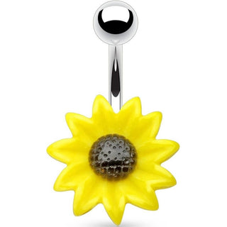 Bauchnabelpiercing Sonnenblume