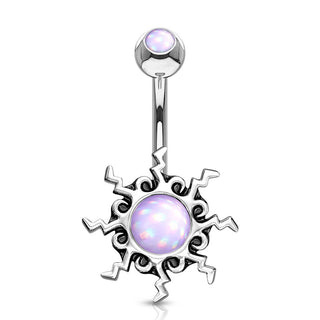 Bauchnabelpiercing Tribal Sonne