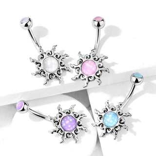 Bauchnabelpiercing Tribal Sonne