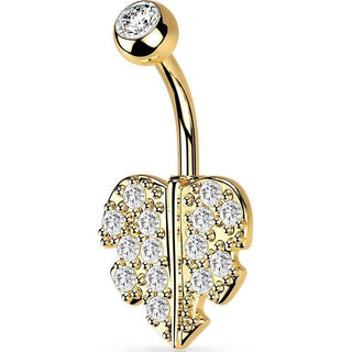 Bauchnabelpiercing Blatt Zirkonia