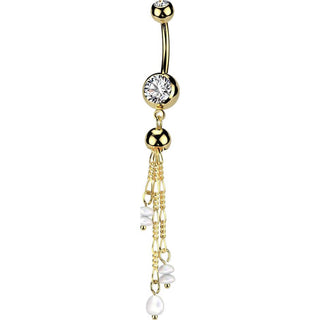 Bauchnabelpiercing Zirkonia Perlen Anhänger