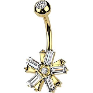 Bauchnabelpiercing Zirkonia Blume