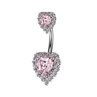 Bauchnabelpiercing Herz Zirkonia