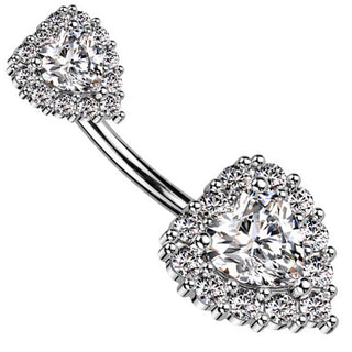 Bauchnabelpiercing Herz Zirkonia