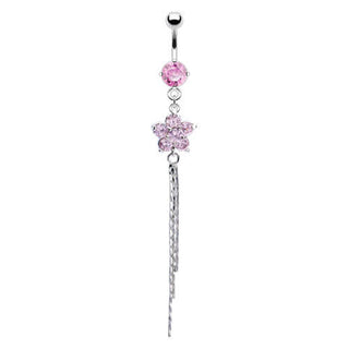 Bauchnabelpiercing Blume beweglich Zirkonia