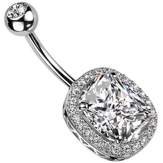Bauchnabelpiercing Oval Zirkonia