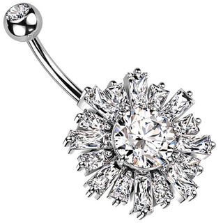 Bauchnabelpiercing Sonne Zirkonia