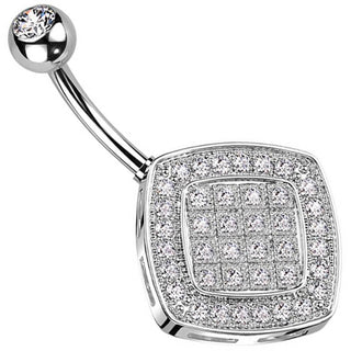 Bauchnabelpiercing Quadrat Zirkonia
