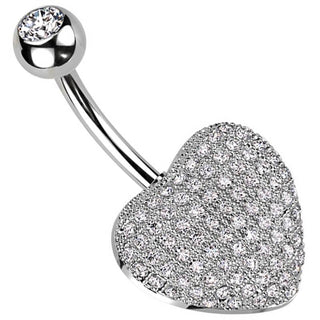 Bauchnabelpiercing Herz Zirkonia