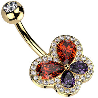 Bauchnabelpiercing Schmetterling Zirkonia