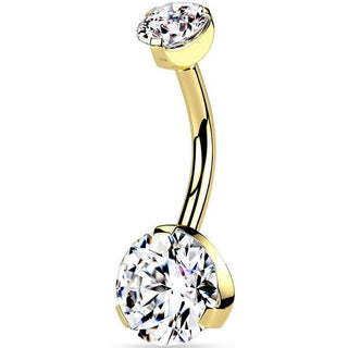 Bauchnabelpiercing Zirkonia Rund Innengewinde