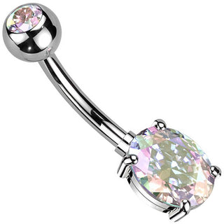 Bauchnabelpiercing Oval Zirkonia