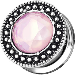 Plug Pink Synthetik Stein