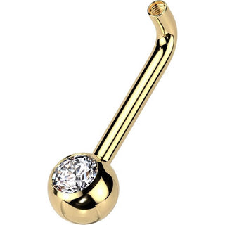 Titan Christina Piercing Barbell Zirkonia Innengewinde