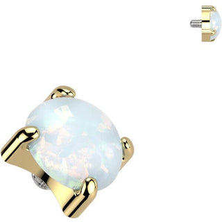 Titan Top Opal Krappenfassung Innengewinde