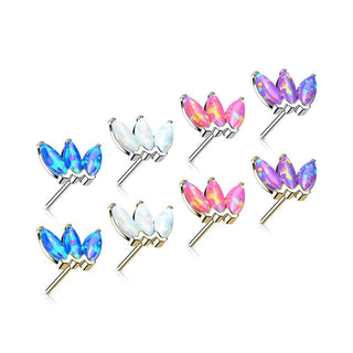 14 Karat Gold Top 3 Opal Gelbgold Weißgold Push-In