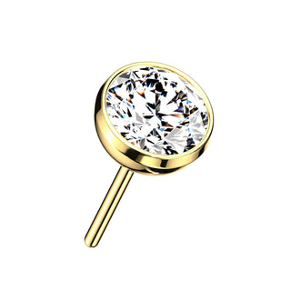 Titan Top Zirkonia Rund Push-In
