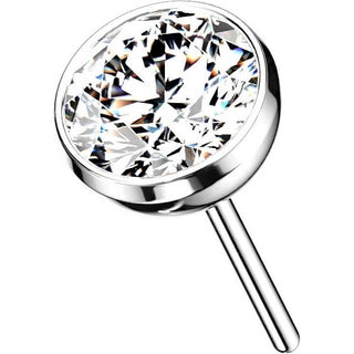 Titan Top Zirkonia Rund Push-In