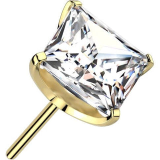 Titan Aufsatz Zirkonia quadratisch Krappenfassung Push-In