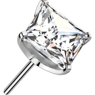 Titan Aufsatz Zirkonia quadratisch Krappenfassung Push-In