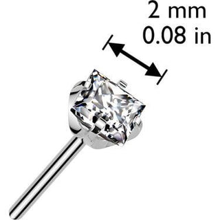 Titan Aufsatz Zirkonia Quadrat Push-In