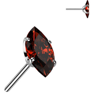 Titan Top-Zirkonia im Marquise-Schliff Push-In