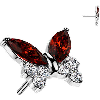 Titan Top Schmetterling 2 Zirkonia Push-In