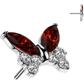 Titan Top Schmetterling 2 Zirkonia Push-In