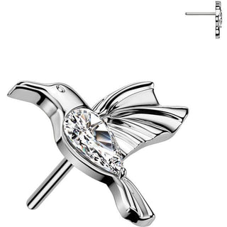 Titan Aufsatz Kolibiri Zirkonia Push-In