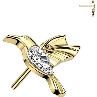 Titan Aufsatz Kolibiri Zirkonia Push-In