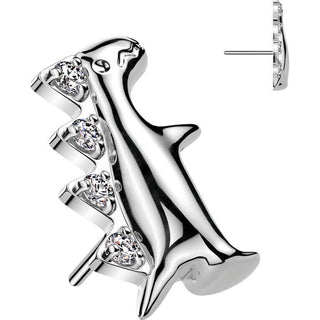 Titan Aufsatz Zirkonia Dinosaurier Push-In