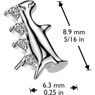 Titan Aufsatz Zirkonia Dinosaurier Push-In
