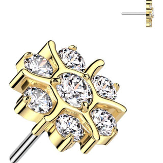 Titan Zirkonia Blume Push-In