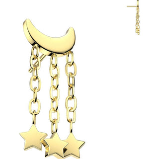 Titan Halbmond Sterne Kette Push-In