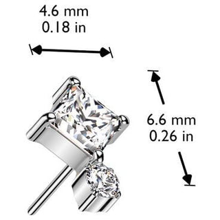 Titan Top Viereck Zirkonia Push-In