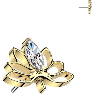 Titan Top Lotusblume Zirkonia Push-In