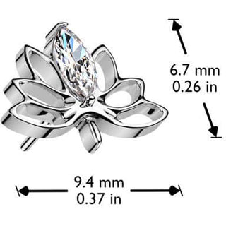 Titan Top Lotusblume Zirkonia Push-In