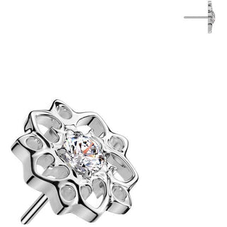 Titan Top Blume Zirkonia Push-In
