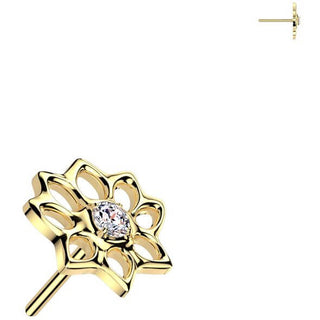 Titan Top Lotusblüte Zirkonia Push-In