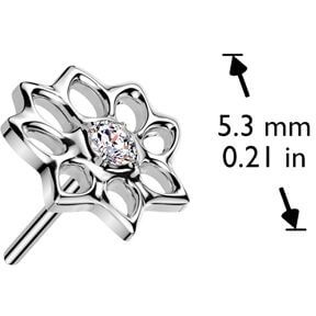 Titan Top Lotusblüte Zirkonia Push-In