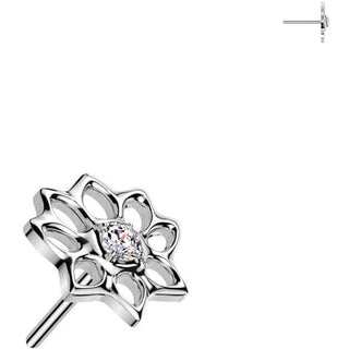 Titan Top Lotusblüte Zirkonia Push-In