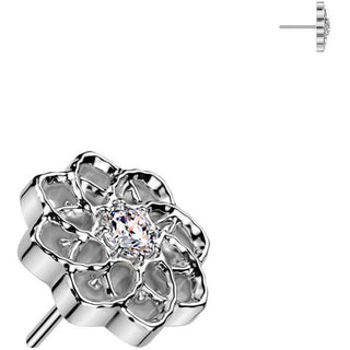 Titan Top Blume Zirkonia Push-In
