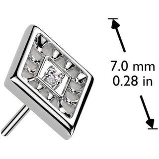 Titan Top Dimantenschnitt Zirkonia Push-In